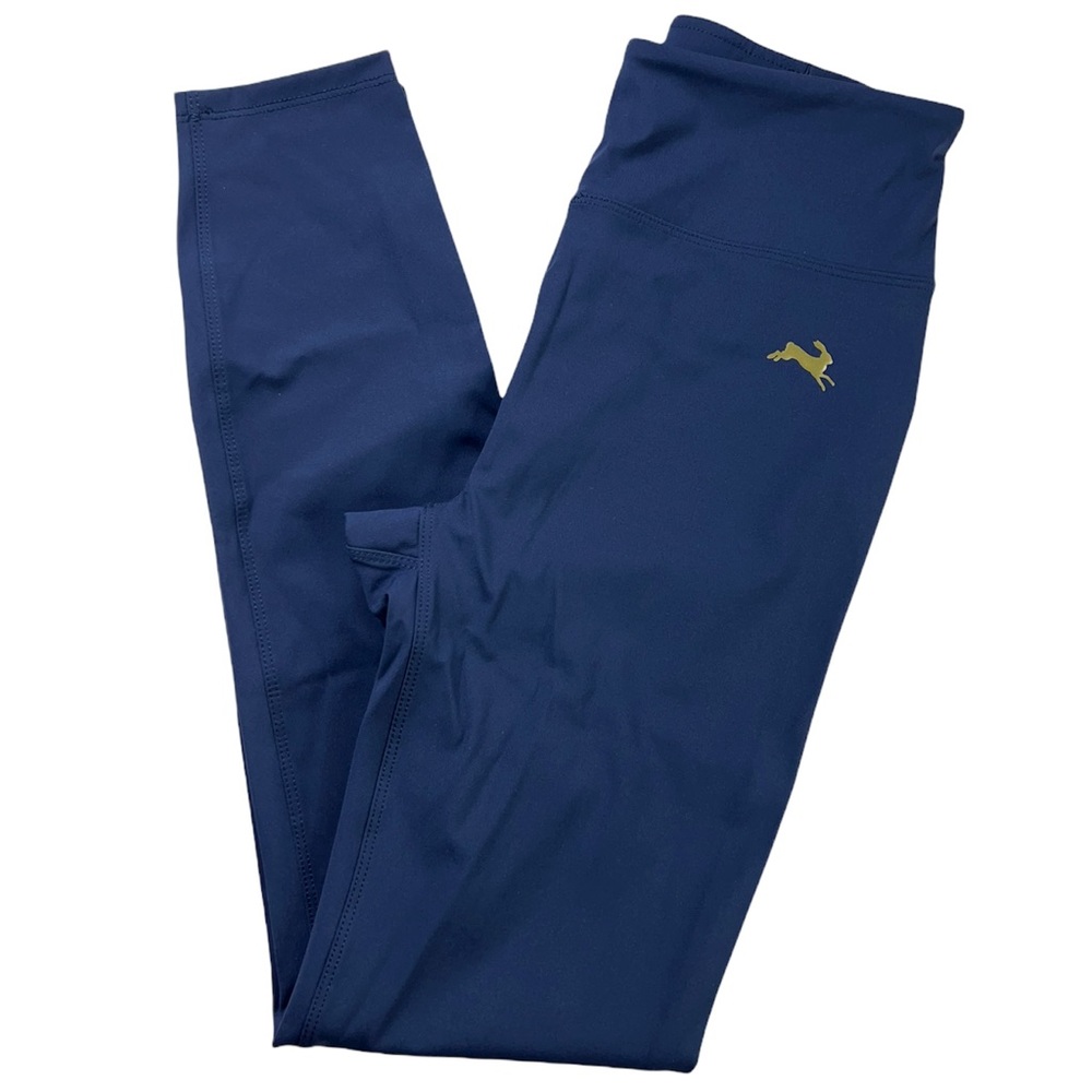 Tracksmith Womens Activewear Ankle Tights Navy Stretch Pull On Mesh Pocket S New